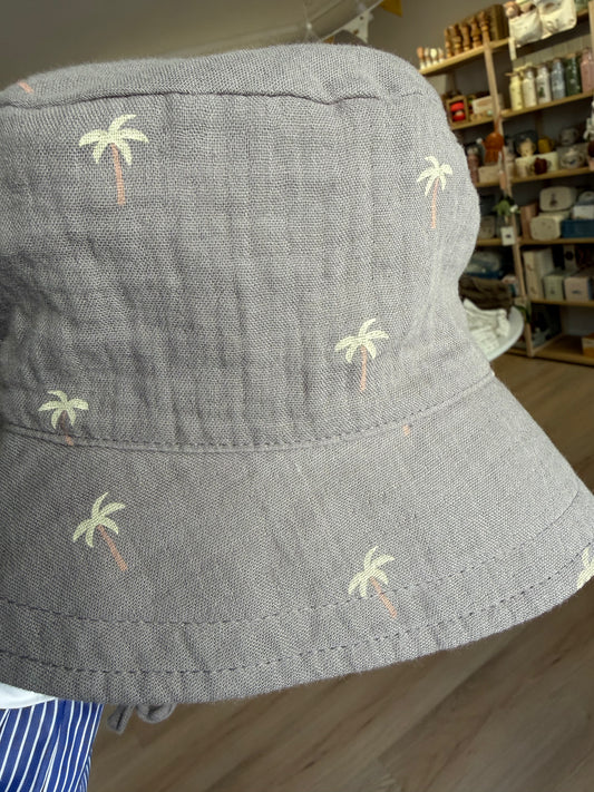 Musselin Sonnenhut mit UV-Schutz 50