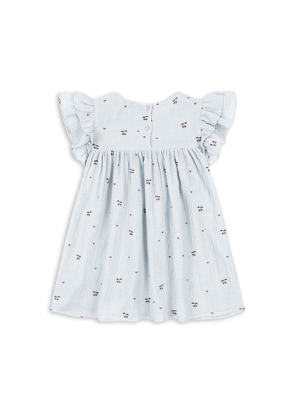 Kleid Coco "Cherry Blue Coeur"